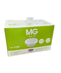 MG PACK HEAVY DUTY 2OZ CUPS AND LIDS (800 PCS)