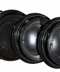 8OZ BLACK PLASTIC LIDS FOR CHAI (1000 PCS)
