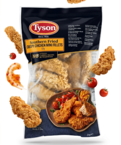 TYSON SOUTHERN FRIED CHICKEN MINI FILLETS 53G X 1KG