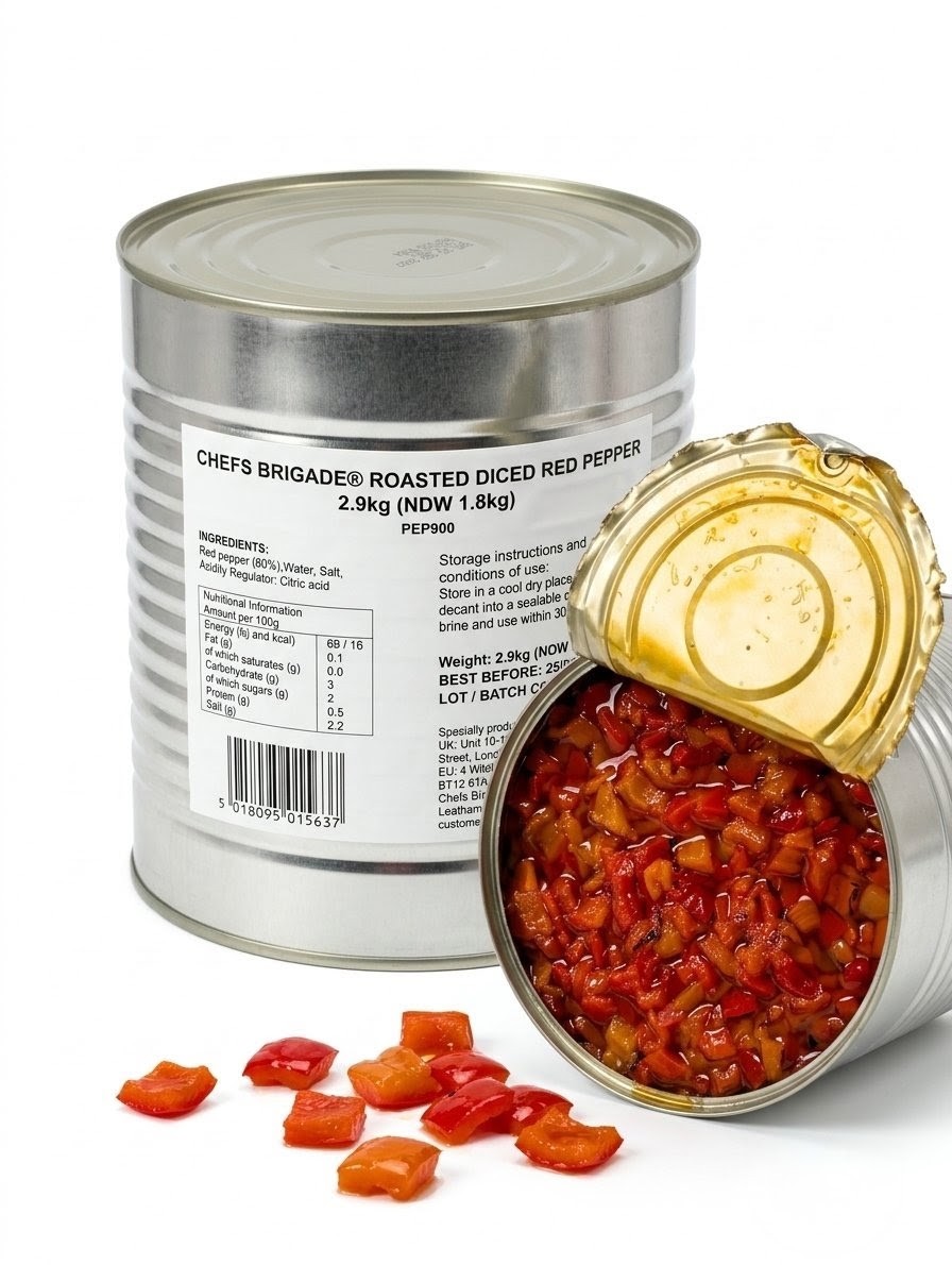 ROASTED DICED RED PEPPER 2.9KG SINGLE TIN